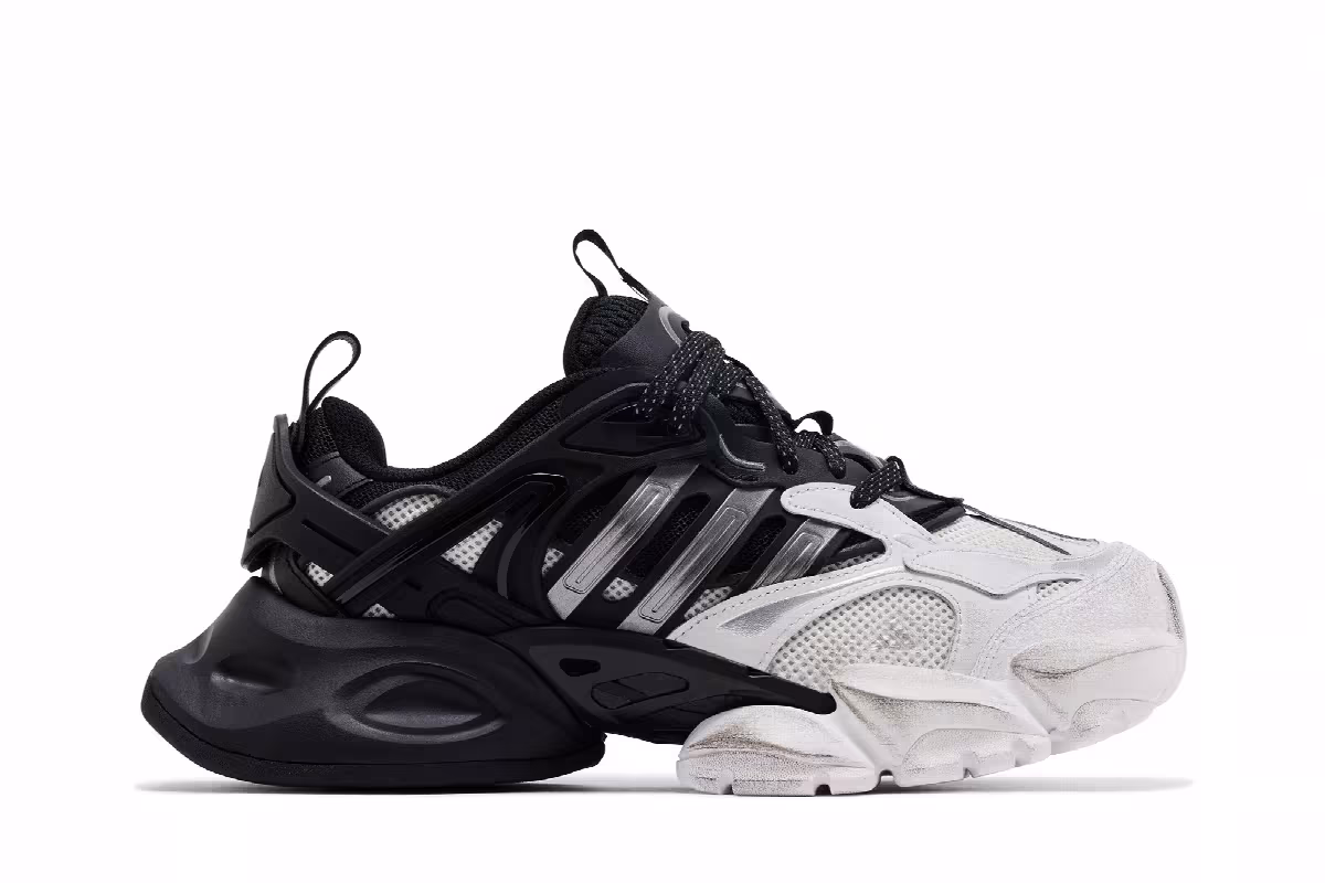 adidas XLG Runner Deluxe White Black, view 2