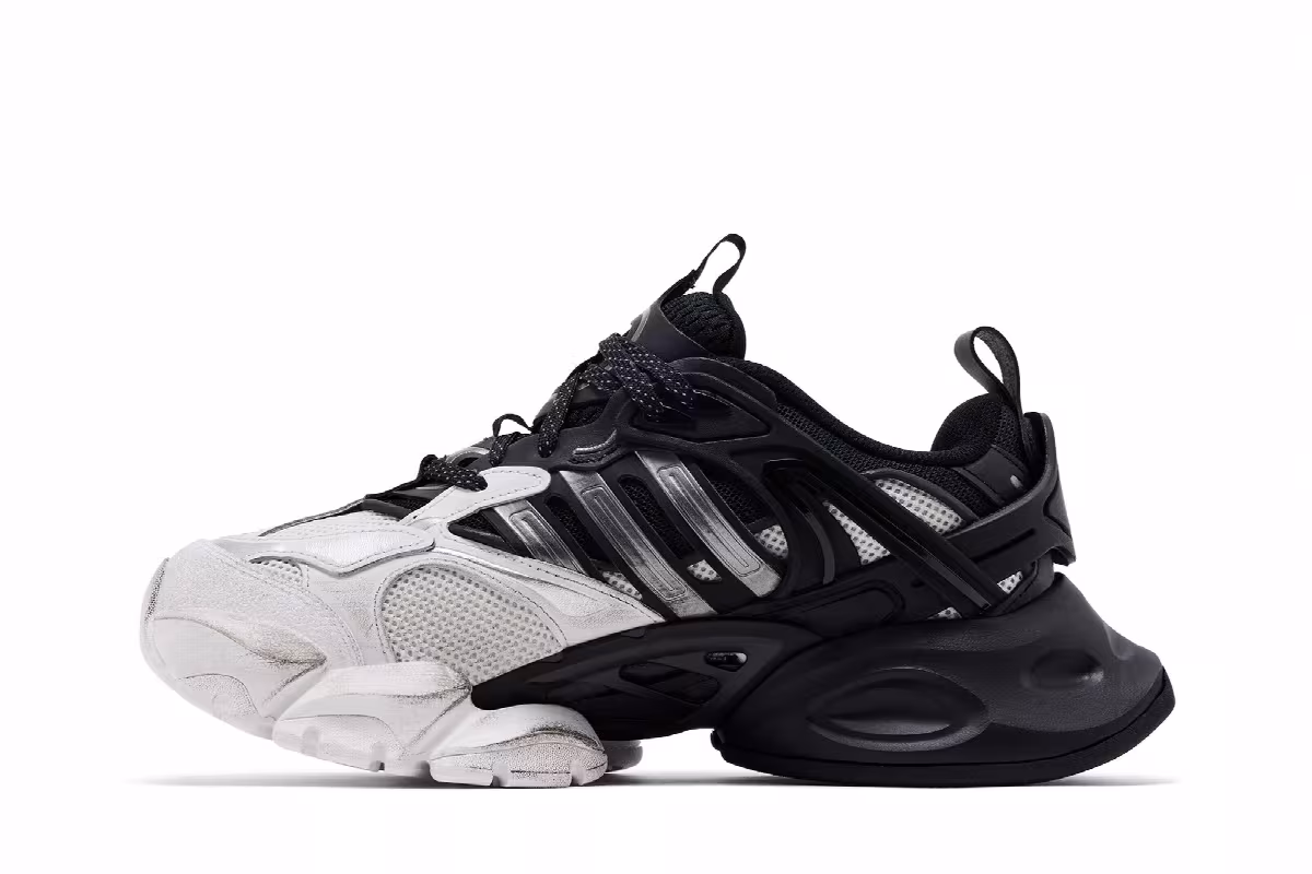adidas XLG Runner Deluxe White Black, view 4