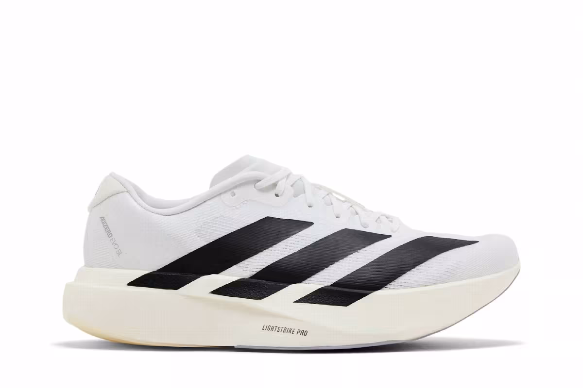 adidas Women's Adizero Evo SL White Black, view 2