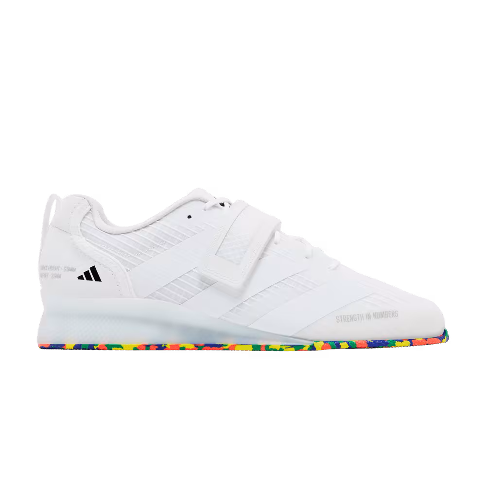 adidas Adipower Weightlifting 3 White Multi-Color Sole