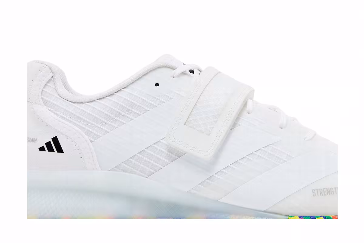 adidas Adipower Weightlifting 3 White Multi-Color Sole, view 3