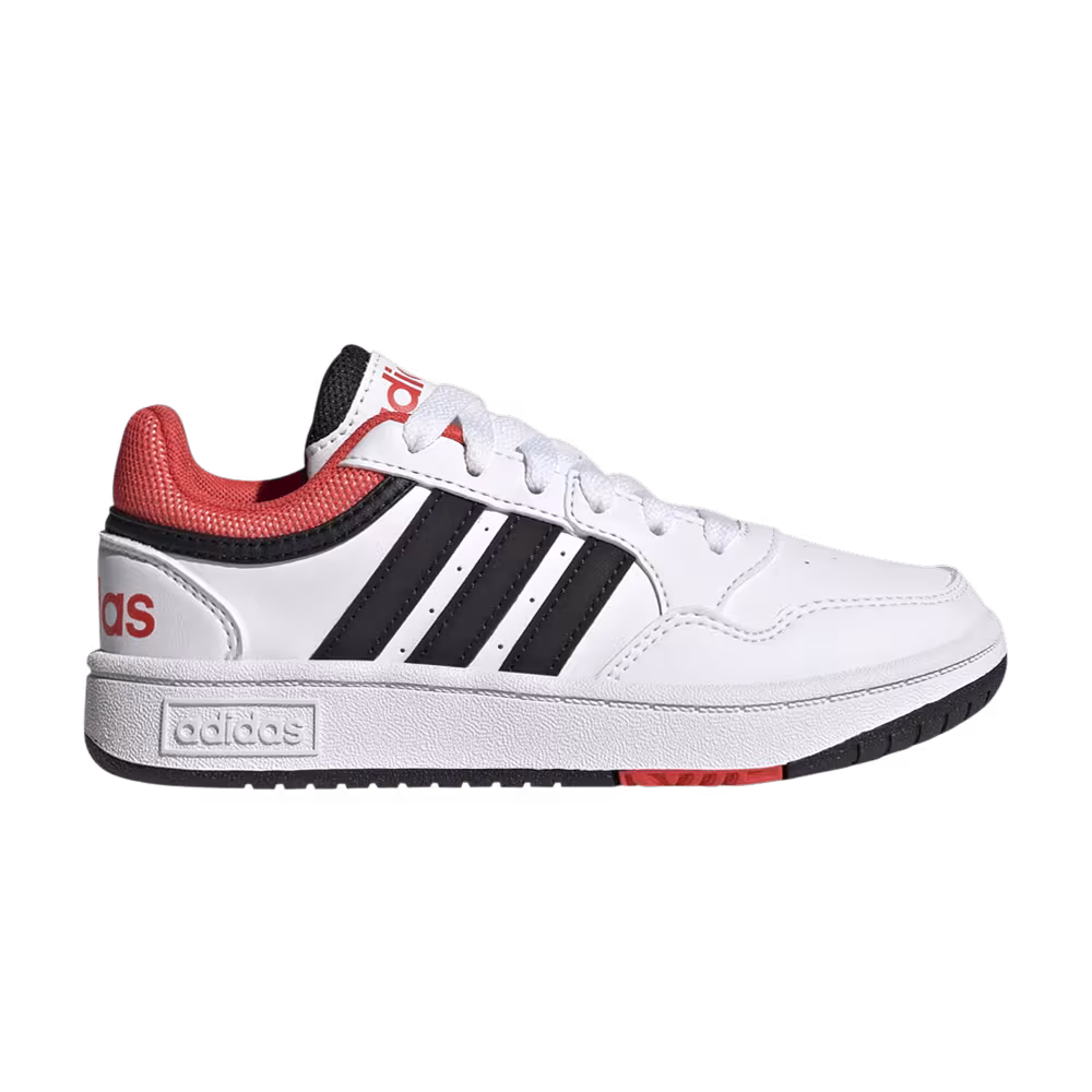 Adidas Hoops K White Black Bright Red