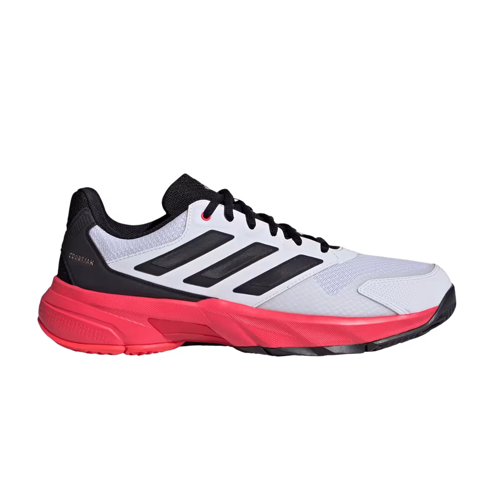 Adidas CourtJam Control 3 White Black Lucid Red