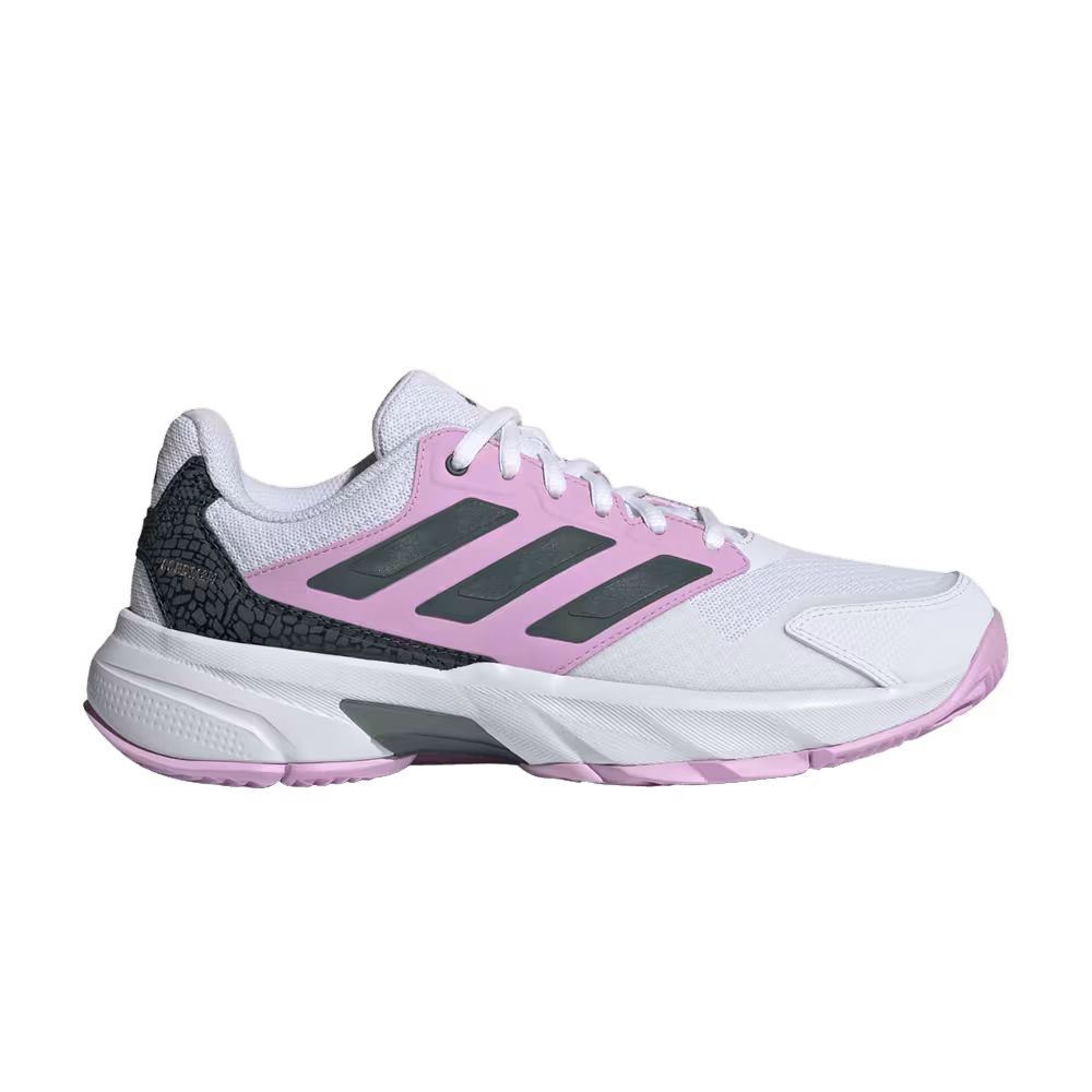 Adidas Women's CourtJam Control 3 White Bliss Lilac