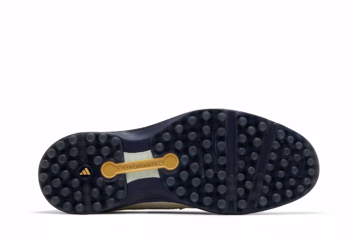 Malbon Golf x adidas MC87 Spikeless Golf Off White Collegiate Navy, view 5