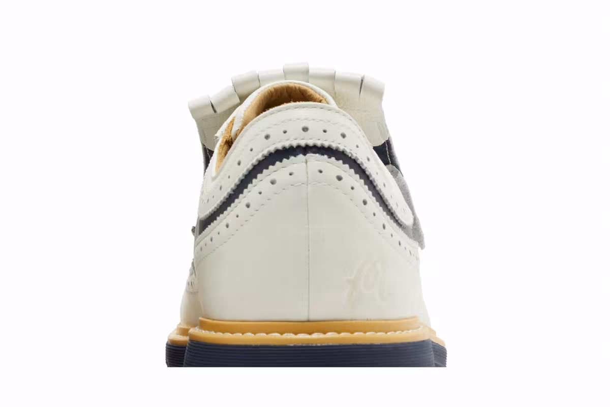 Malbon Golf x adidas MC87 Spikeless Golf Off White Collegiate Navy, view 8