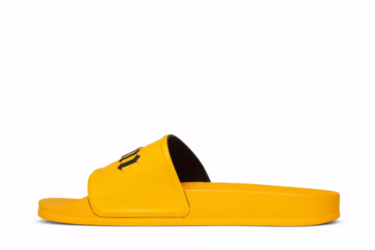 Palm Angels Logo Slide Yellow Black, view 4