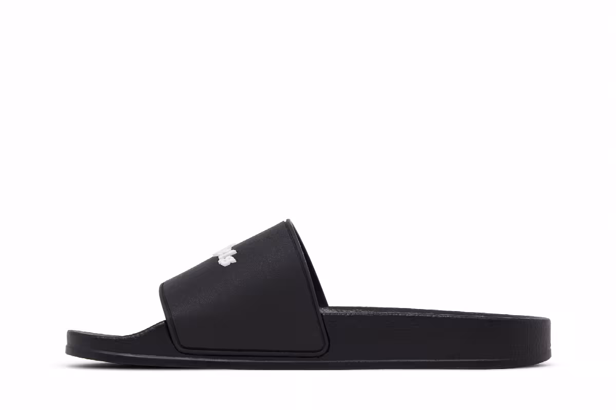 Palm Angels Pool Slider Essential Logo - Black, view 4