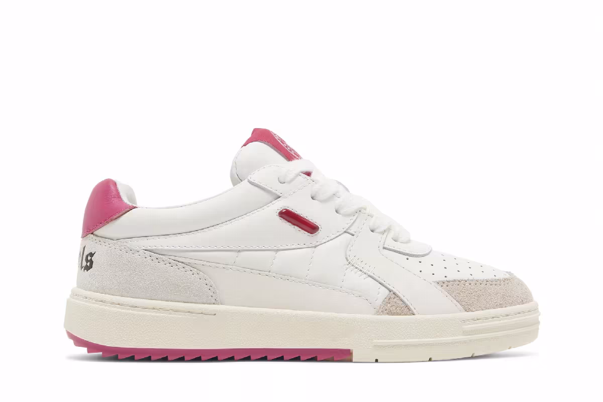 Palm Angels Women's Palm University Low White Fuchsia, view 2