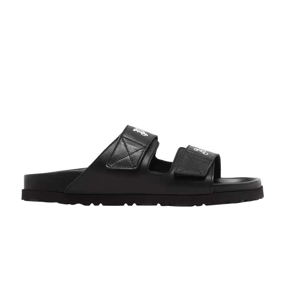 Palm Angels Logo Print Sandal Black