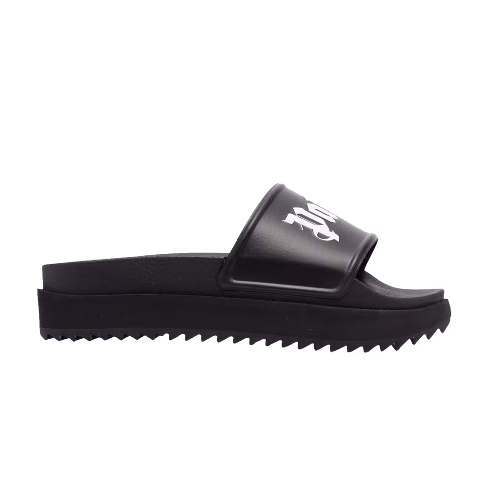 Palm Angels Women's Platform Slider Black White