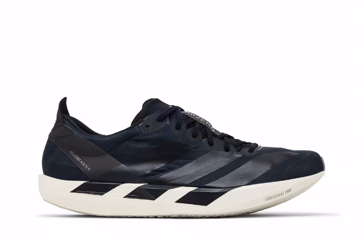 adidas Adizero Adios 9 Black Iron Metallic, view 2