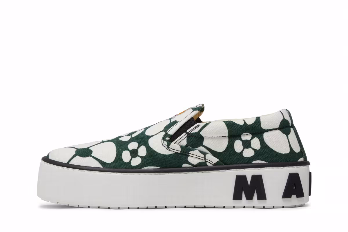 Carhartt WIP x Marni Paw Sneaker Forest Green Floral, view 4