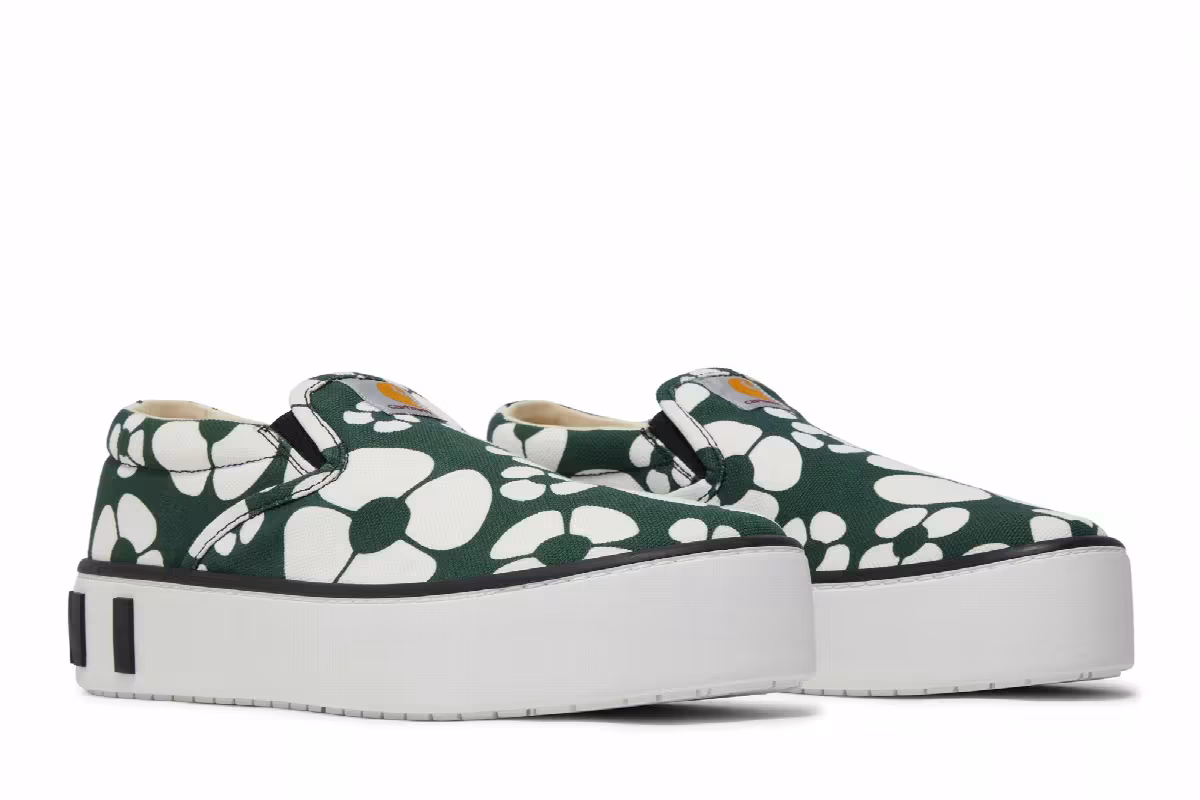 Carhartt WIP x Marni Paw Sneaker Forest Green Floral, view 9