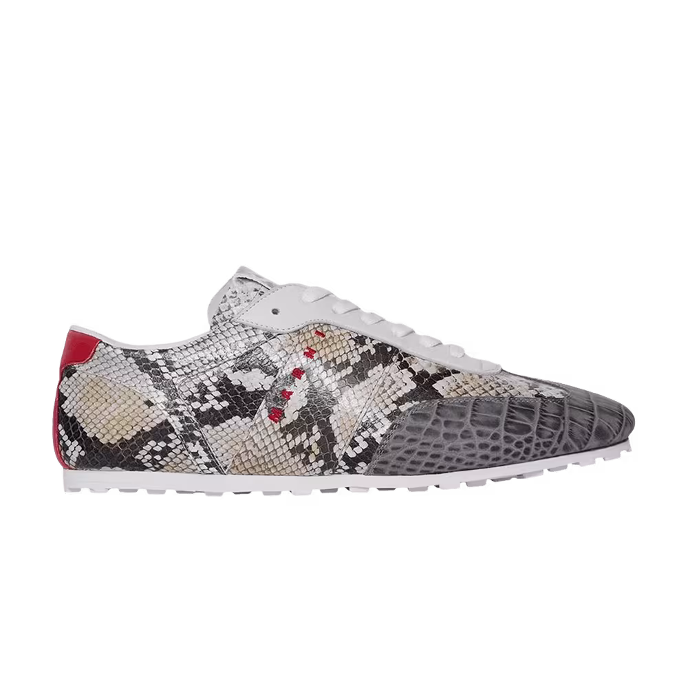 Marni Printed Python Sneaker Grey