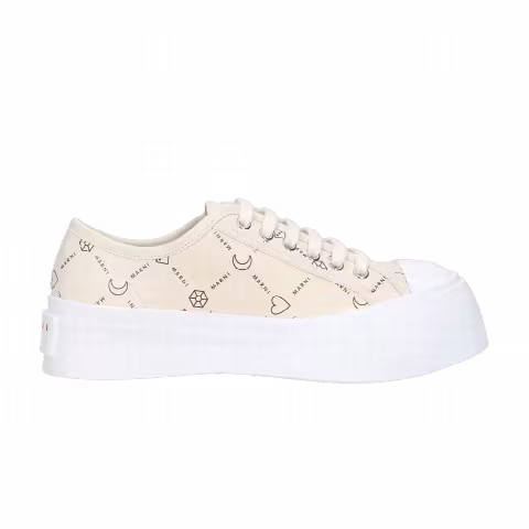 Marni Wmns Pablo Lace-Up Sneaker 'Allover Print - Beige'