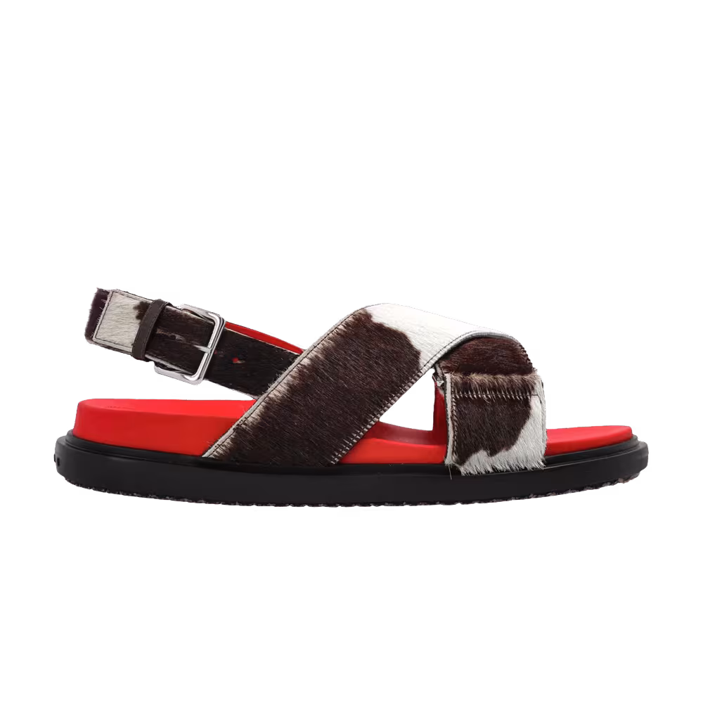 Marni Women's FB Criscross Sandal Lily White Brown