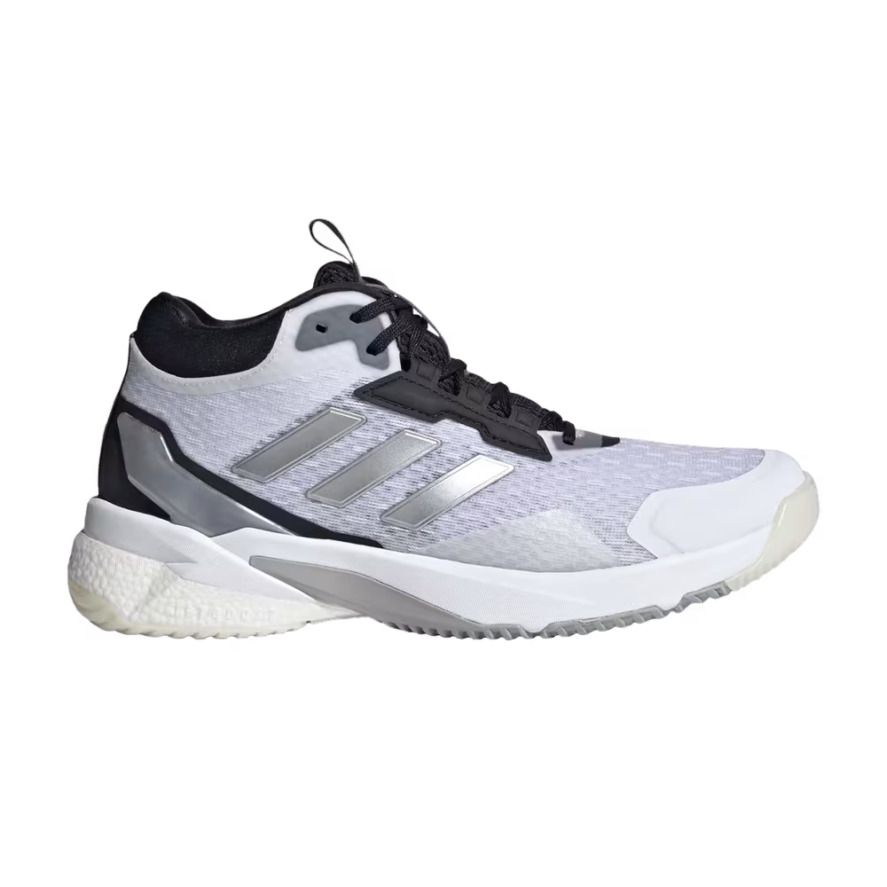 adidas Women's Crazyflight 5 Mid Indoor White Silver Metallic Black