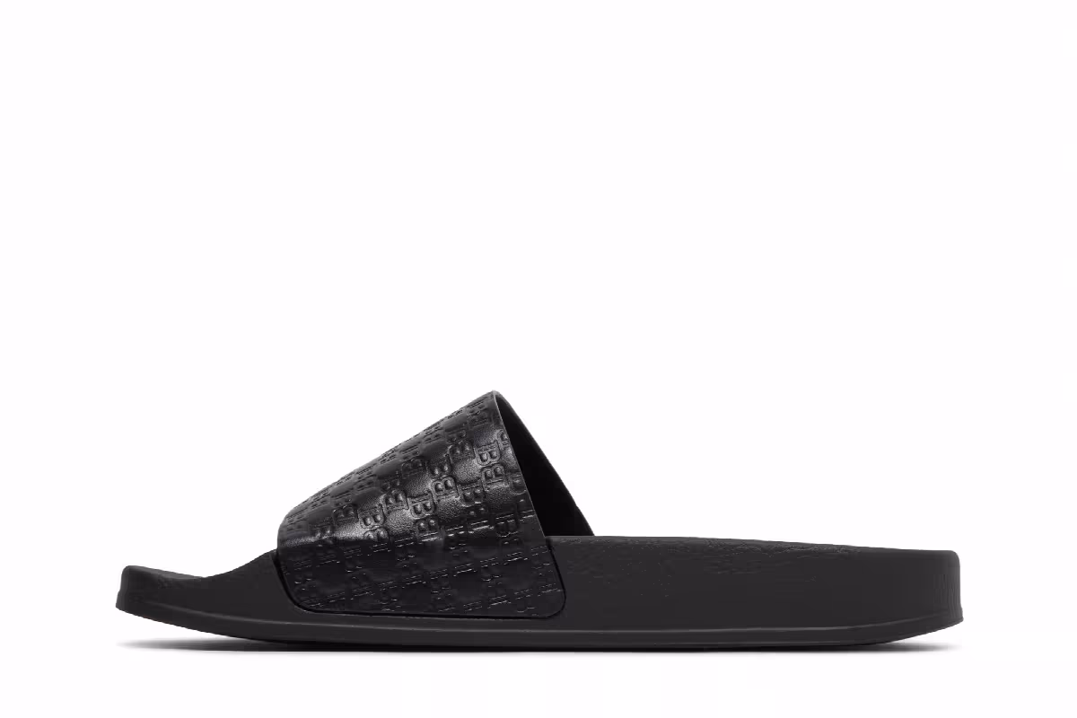 Balmain Women's Calypso Sandal Embossed Monogram - Black, view 4