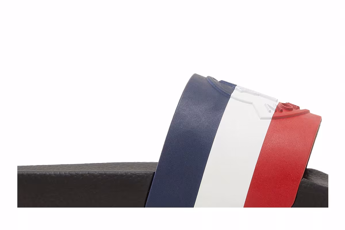 Moncler Basile Pool Slide Black Tricolour, view 3