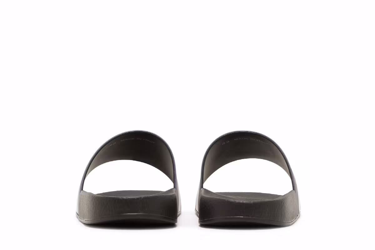 Moncler Basile Pool Slide Black Tricolour, view 7