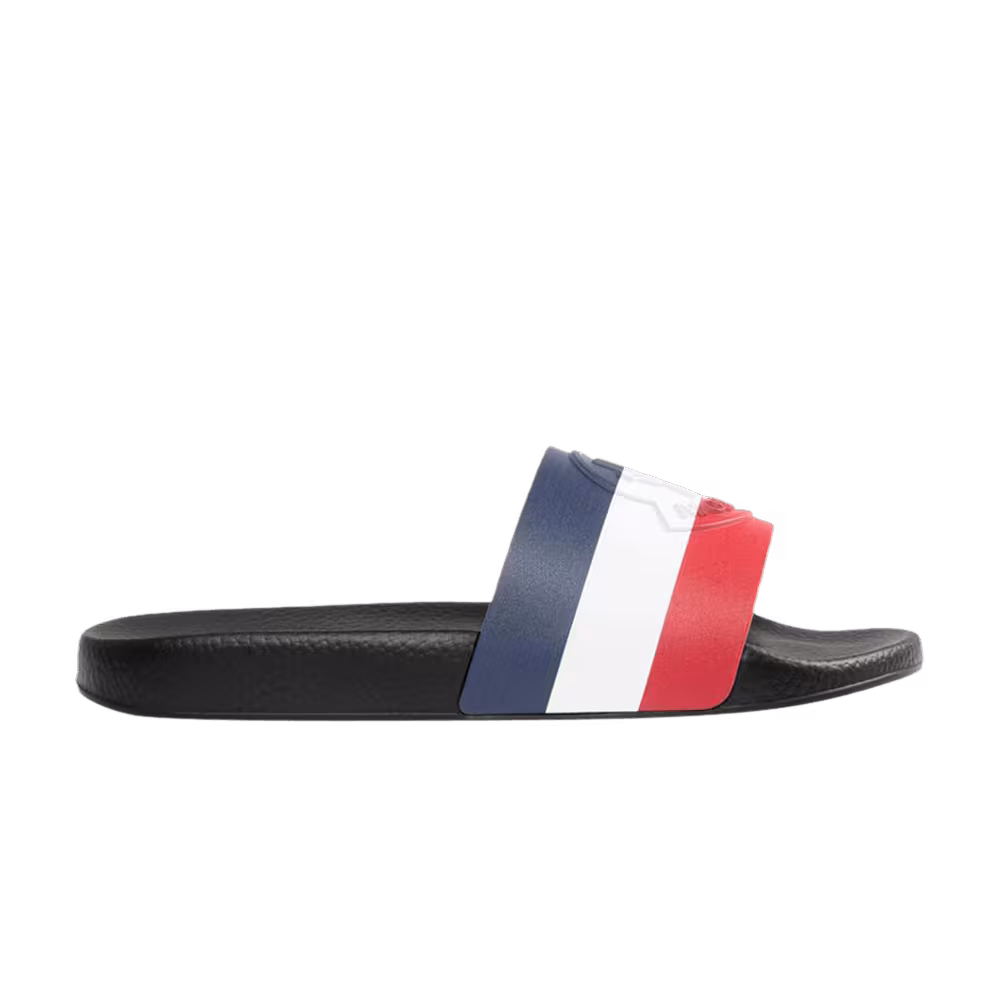 Moncler Basile Slide Charcoal Red White Blue