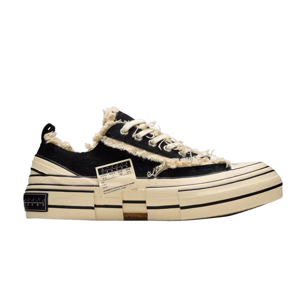 xVESSEL x Yohji Yamamoto Women's Patchwork Platform Low Black White
