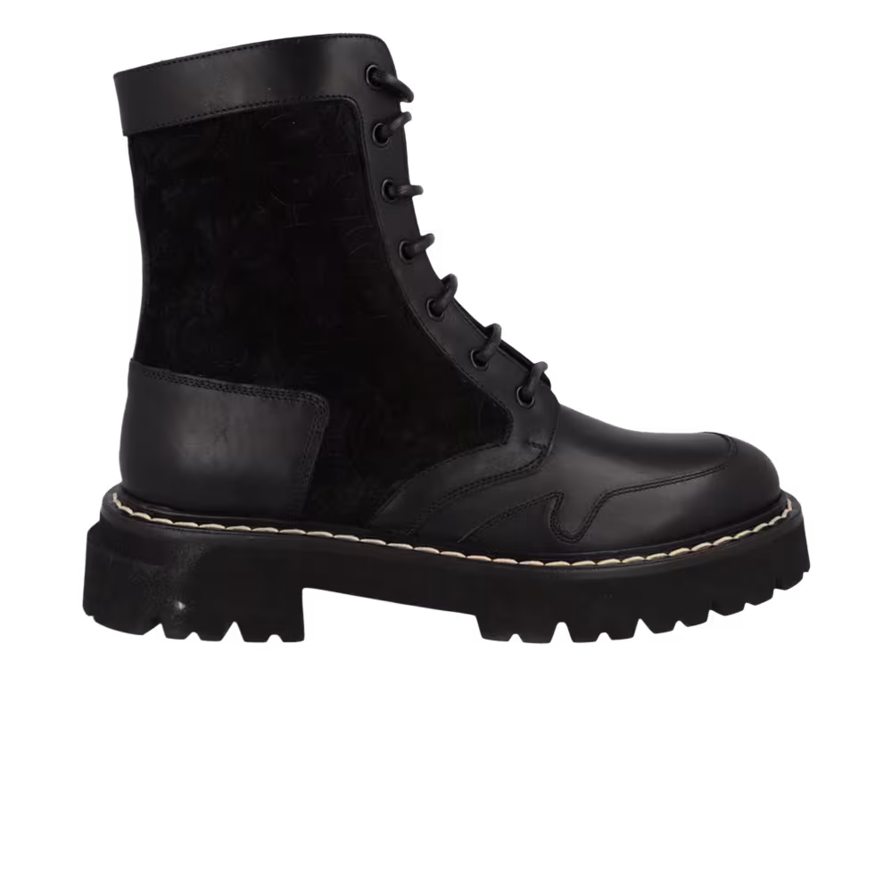 Ferragamo Luri Combat Boot Black