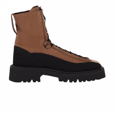 Ferragamo Atlante Combat Boot Extra Wide 'Medium Brown'