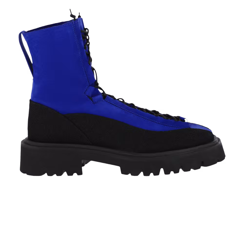 Ferragamo Atlante Combat Boot Extra Wide Bluette