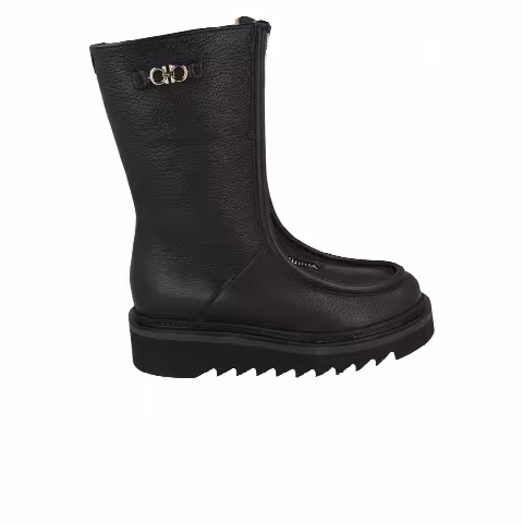 Ferragamo Wmns Eurialo F Leather Boot 'Black'