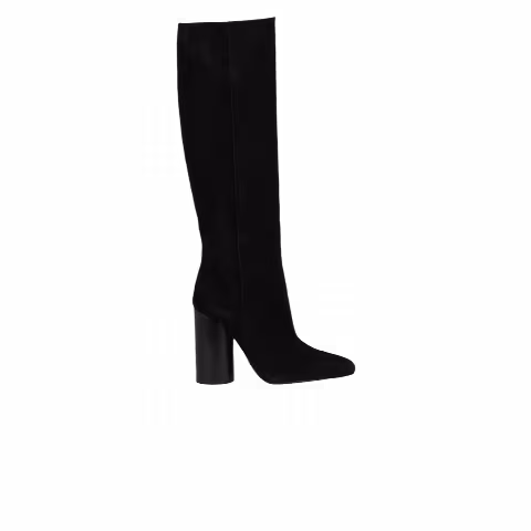 Wmns Ferragamo Pampero Suede Knee-High Boot 'Black'