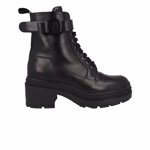 Ferragamo Wmns Lober Leather Bootie 'Black'