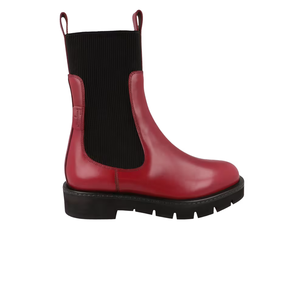 Ferragamo Women's Rook Chelsea Boot Red