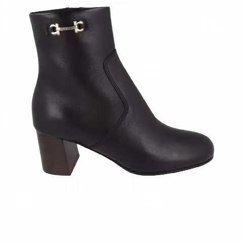 Ferragamo Wmns Otello Leather Bootie 'Black'