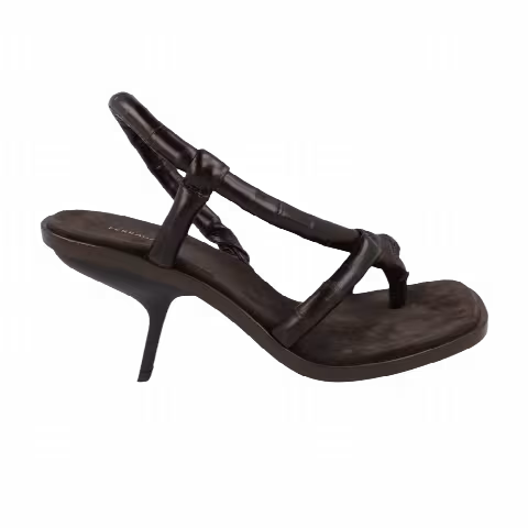 Ferragamo Wmns Fleur Leather Sandal 'Dark Brown'