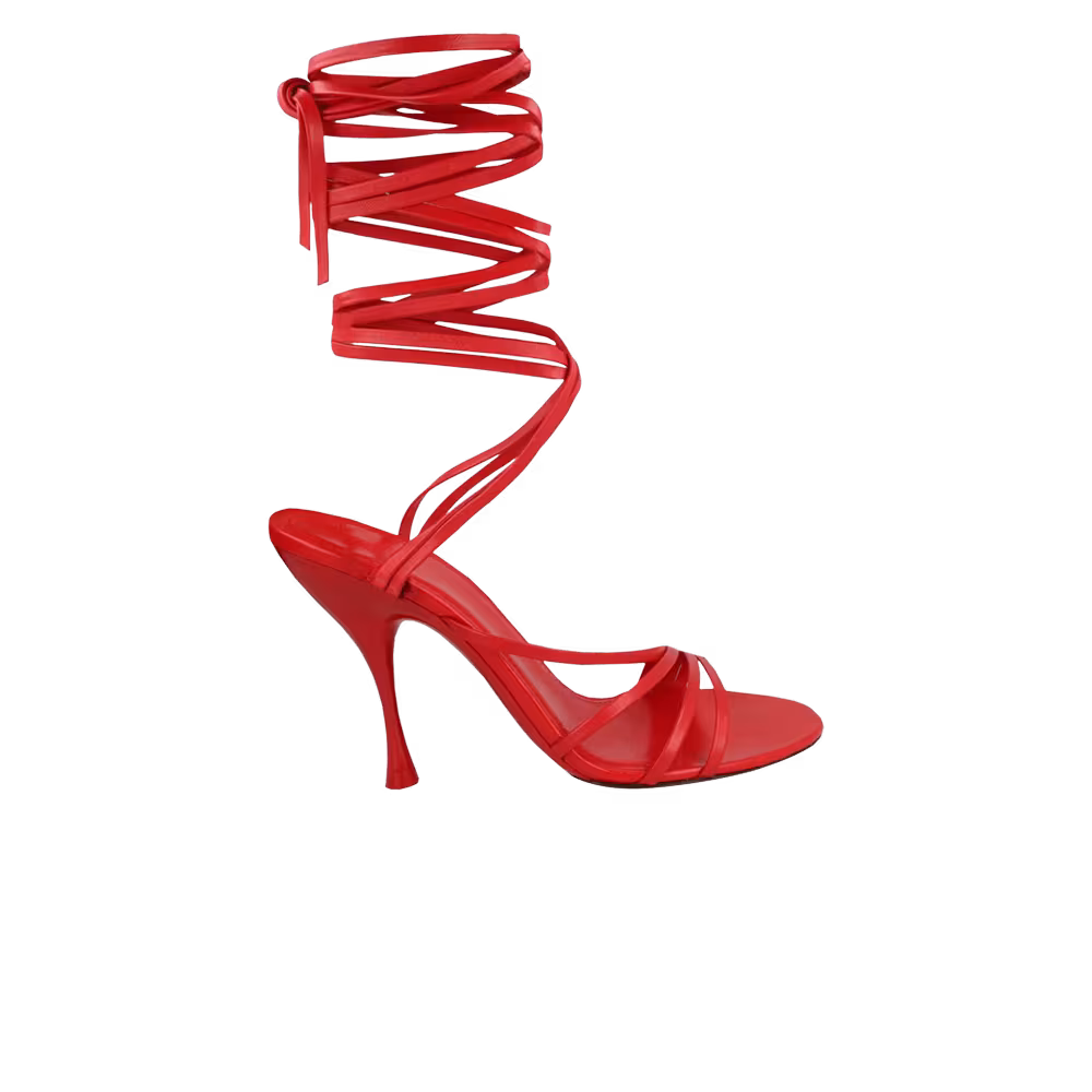 Ferragamo Women's Victoria X5 Wrap Tie Sandal Red