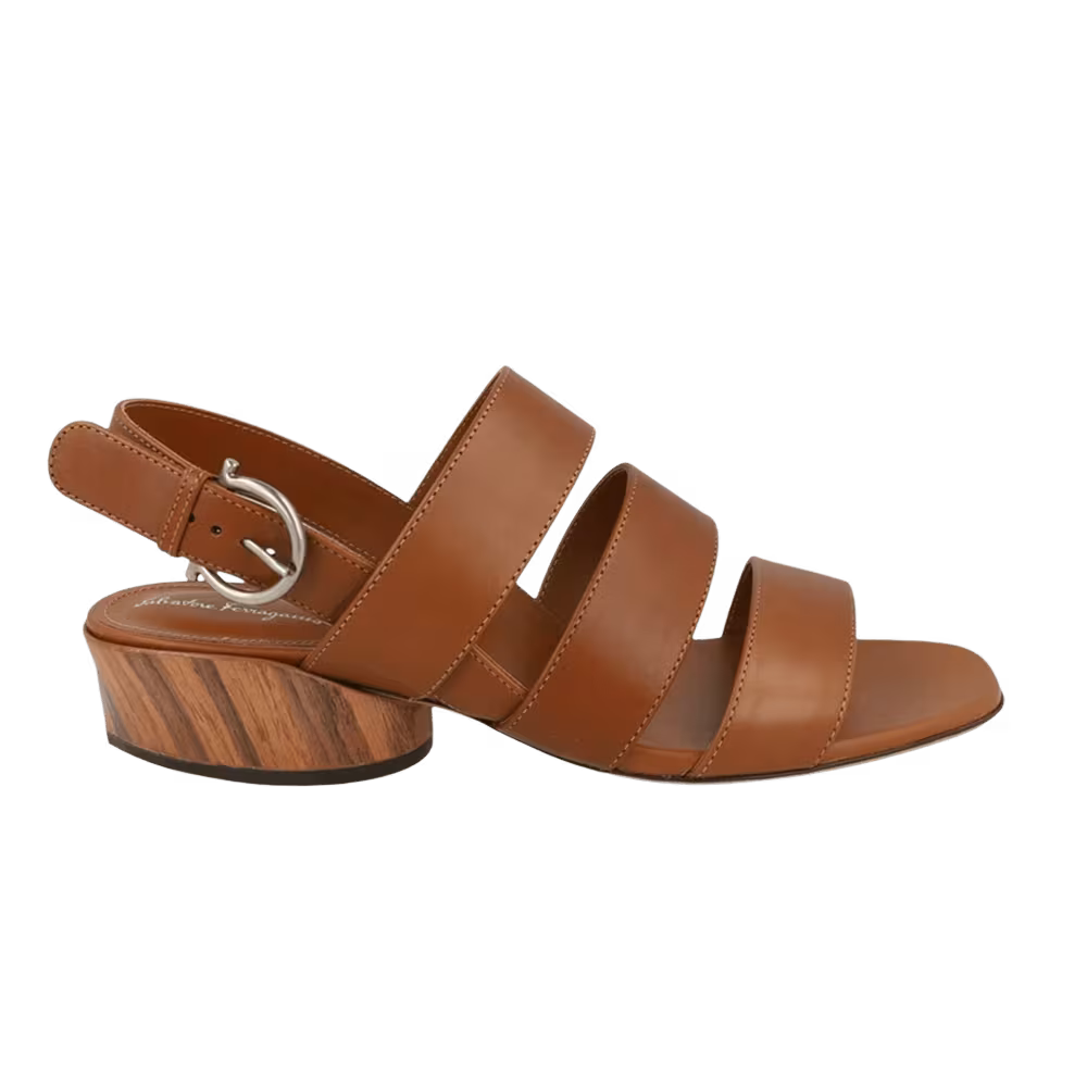 Ferragamo Women's Trezze Slingback Sandal Brown
