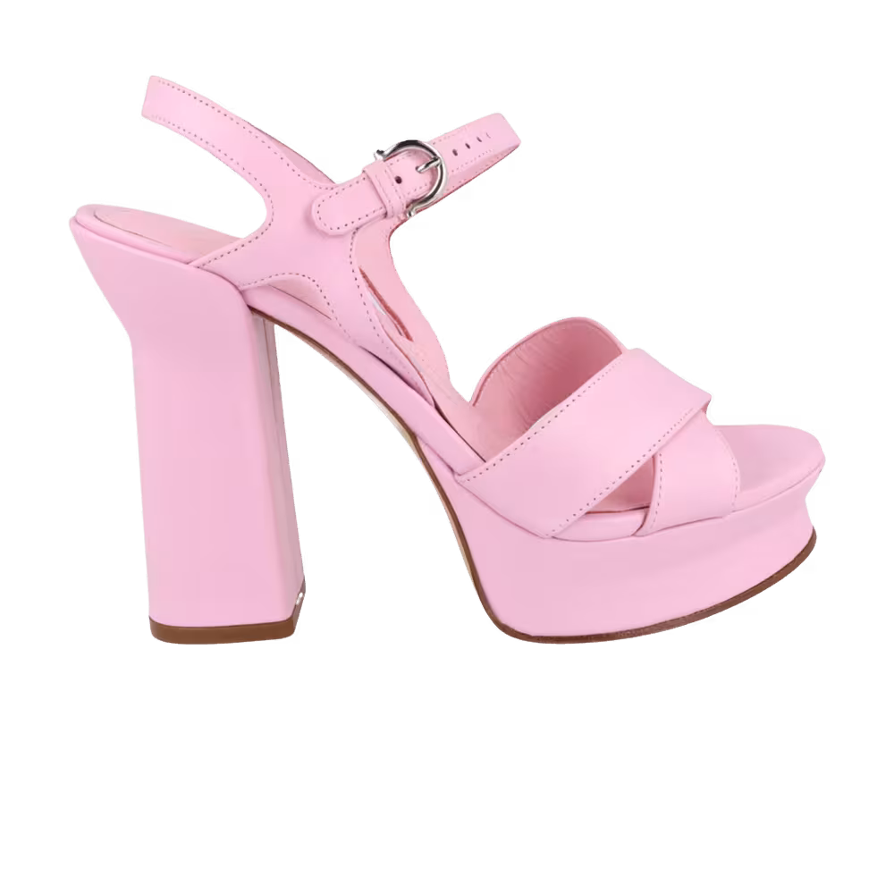 Women's Ferragamo Sonya Leather Platform Sandal Lilac