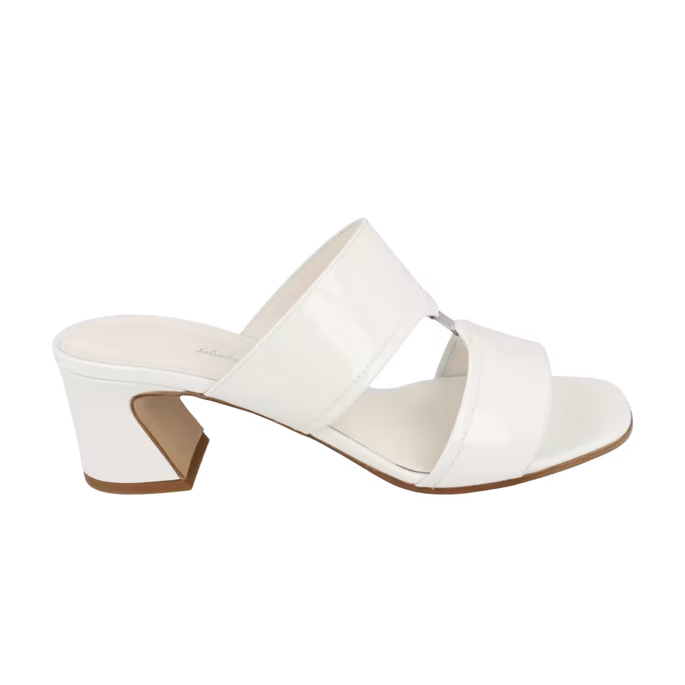 Ferragamo Women's Tot Patent Leather Sandal White