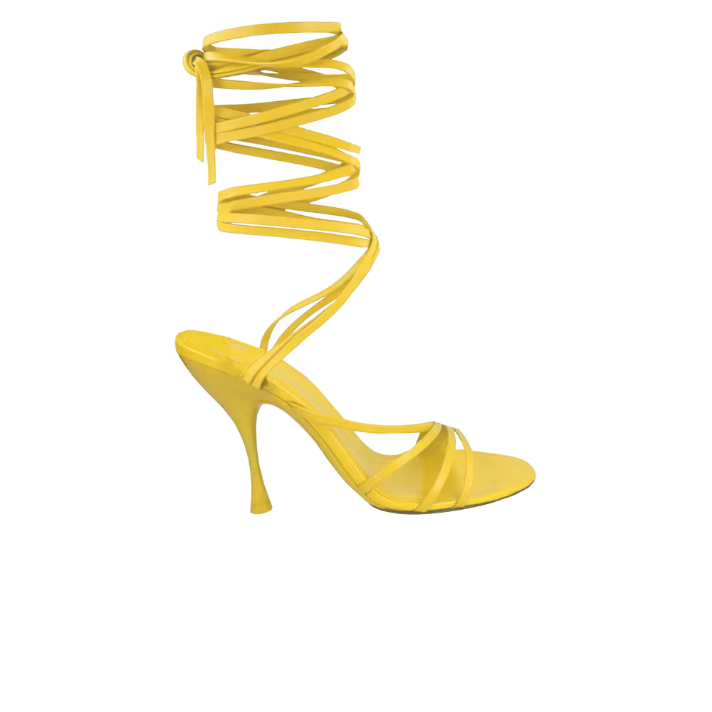 Ferragamo Women's Victoria X5 Wrap Tie Sandal Dark Yellow