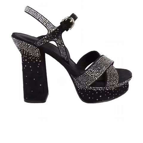 Wmns Ferragamo Sonya Suede Platform Sandal 'Black'