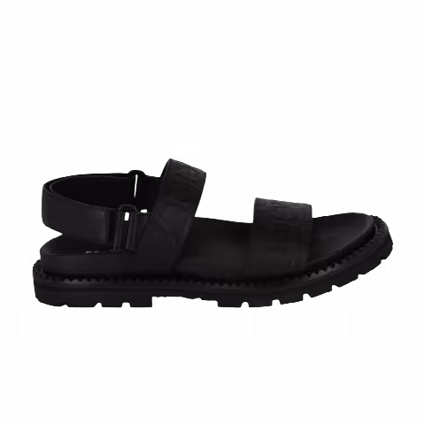 Ferragamo Notorius Leather Gancini Strap Sandal 'Black'
