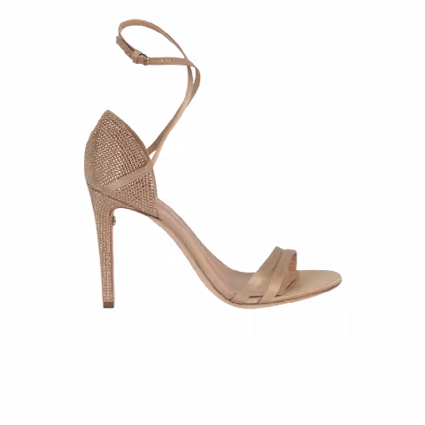 Wmns Ferragamo Ines X5 Crystal Embellished Strappy Sandal 'Beige'