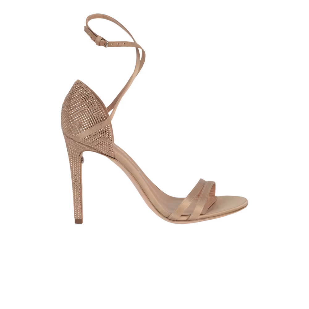 Women's Ferragamo Ines X5 Crystal Embellished Strappy Sandal Beige