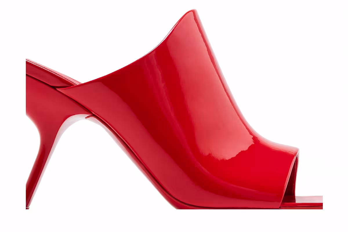 Women's Ferragamo Era Patent Leather Mule Red, view 3