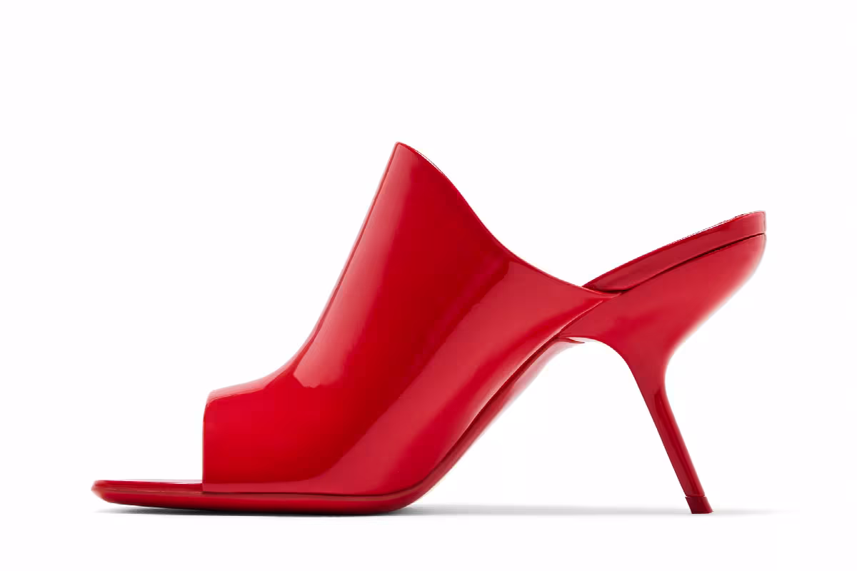 Women's Ferragamo Era Patent Leather Mule Red, view 4