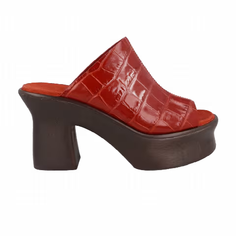 Wmns Ferragamo Samanta Croc-Embossed Platform Mule 'Rust'