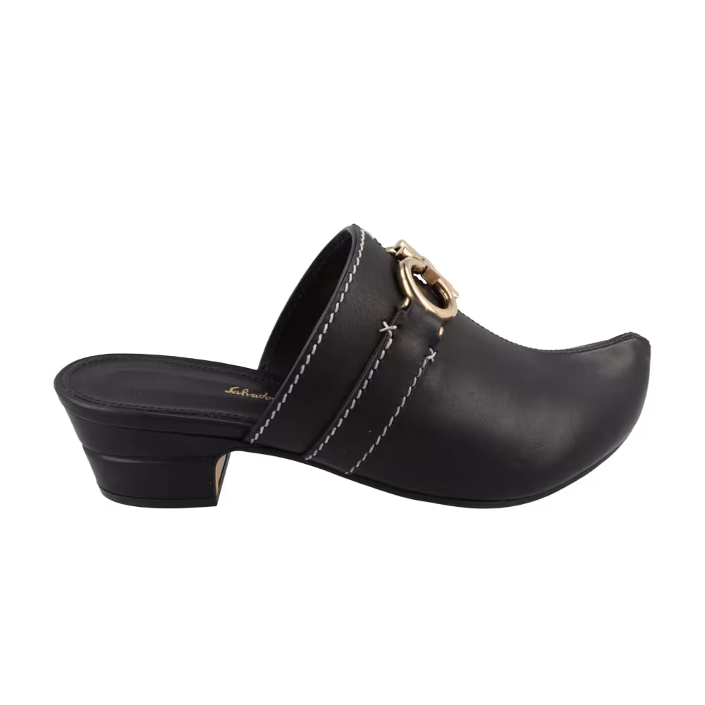 Women's Ferragamo Phobos Leather Mule Black