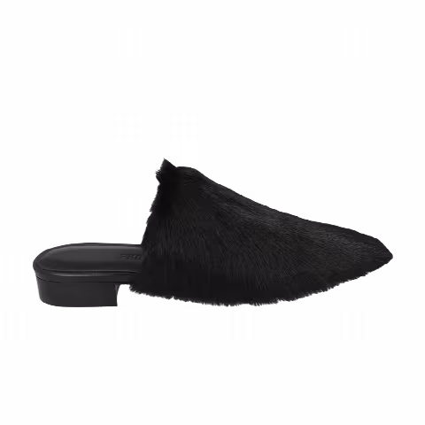 Ferragamo Wmns Selestina Fur Mule 'Nero'